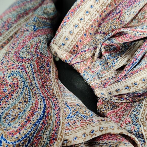 📏La Chine Classic by Glinda Wang Button-up with Built-in Scarf - Picture 5 of 7